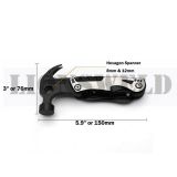 14 In 1 Multifunction Camping Hammer Knife Tool Scraper Bottle Opener LED Light