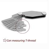 30 Degree Acme Screw Pitch Gauge Thread Pitch Measuring Tool Set Stainless Steel T-Thread Cutting Gauge 12pcs
