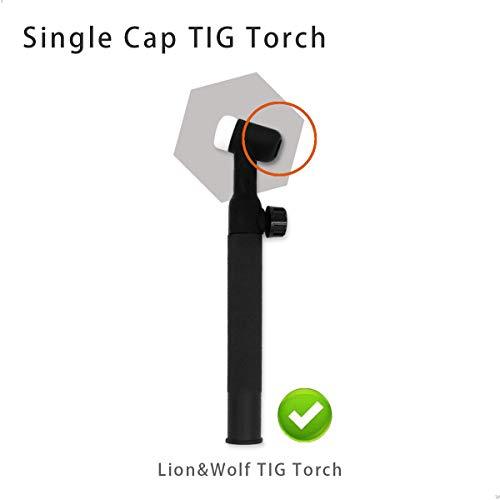 WeldingStop WP-17FV TIG Welding Torch Flex Head TIG Torch with Gas Valve Air Cooled TIG Head 150 Amps Single Cap