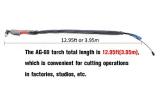 WeldingStop AG60 SG55 WSD60 Plasma Torch Gun Completed 12.95ft Fit CUT50 CUT50P CT60 LGK 60 LTP5000D LTPDC2000D CT520D CT520 Plasma Cutter