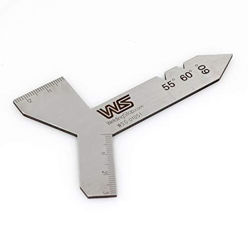 Universal Grinding Gauge - 55/60/90/120 Degree Angle Inspection Tool - Metric Reading Stainless Steel Grinding Wheel & Cutter Gage - WeldingStop