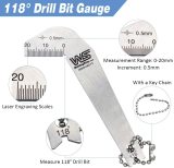 Drill Bits Gage 118 Degree Angle Drill Sharping Tools