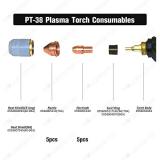 0558005219 Tip 70 Amp Electrode 0558004875 Kits for ESAB PT-38 Plasma Cutter Torch QTY-10