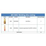 MIG Welding Q-Gun Gas Diffuser 4635 Contact Tip 1588 (Bernard Style Elliptical Series, 0.030'' or 0.8mm, PKG-23)