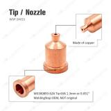 Nozzle 60A Tip 0.051'' 1.3mm W03X0893-62A for Lincoln Tomahawk 1538 Cutter LC105 Torch QTY-10