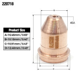 WSMX 220718 Tip 45A Unshielded Nozzle for Plasma Cutting 45 XP Series Torch (WeldingStop Aftermarket Consumables)