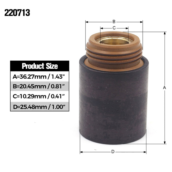 WSMX 220713 Retaining Cap for Plasma Cutting 45 XP Series Torch (WeldingStop Aftermarket Consumables)