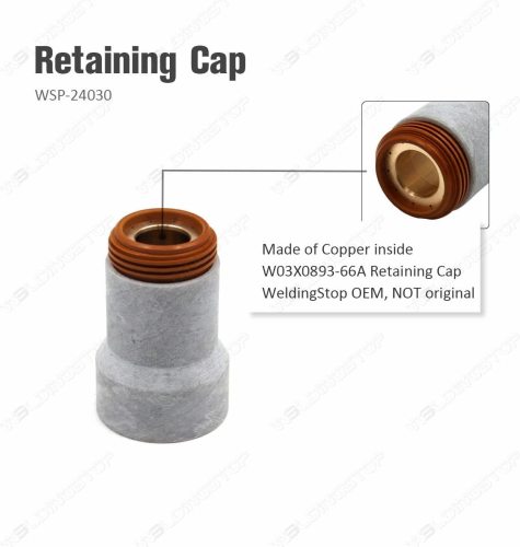 W03X0893-66A / KP4141-8 Shield Cap fit for Plasma Cutting Lincoln LC105 Tomahawk 1538 Torch kits(40A-100A Plasma Cutting Current)