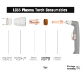 WeldingStop Plasma Cutting Torch Consumables KP2844-14 Swirl Ring 40-50A for Lincoln Tomahawk LC65 Torch PK1