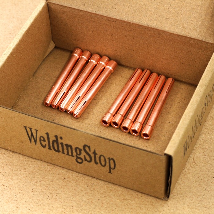 WeldingStop Plasma TIG Welding Gas Lens Collet 3/32'' 10N24 2.4mm for TIG Gas Welding Machines WP-17 WP-18 WP-26