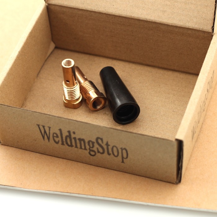 WeldingStop 3pcs MIG Welding Accessory Kit for Flux Core Kit K3493-1 Century FC90/80GL Forney Titanium Oxygen Cutting Devices Gasless Nozzle Gas Diffuser