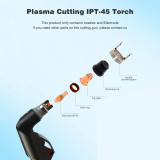 Electrode 56576 Nozzle 56811 Tips 0.9mm for Harbor Freight Titanium 45 Cutter IPT-45 Plasma Cutting torch 45Amps PKG/20