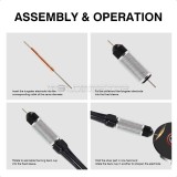 WeldingStop TIG Tungsten Manual Sharpener Holder TIG Collet and Long Back Cup Set TIG Grinding Set for 1/16'' 3/32'' 1/8'' Tungsten Electrode