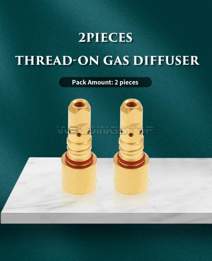 WeldingStop KP2746-1 Thread-On MIG Welder Gas Diffuser Fit Lincoln Magnum Pro 250A/250L/350A Parts 2pcs