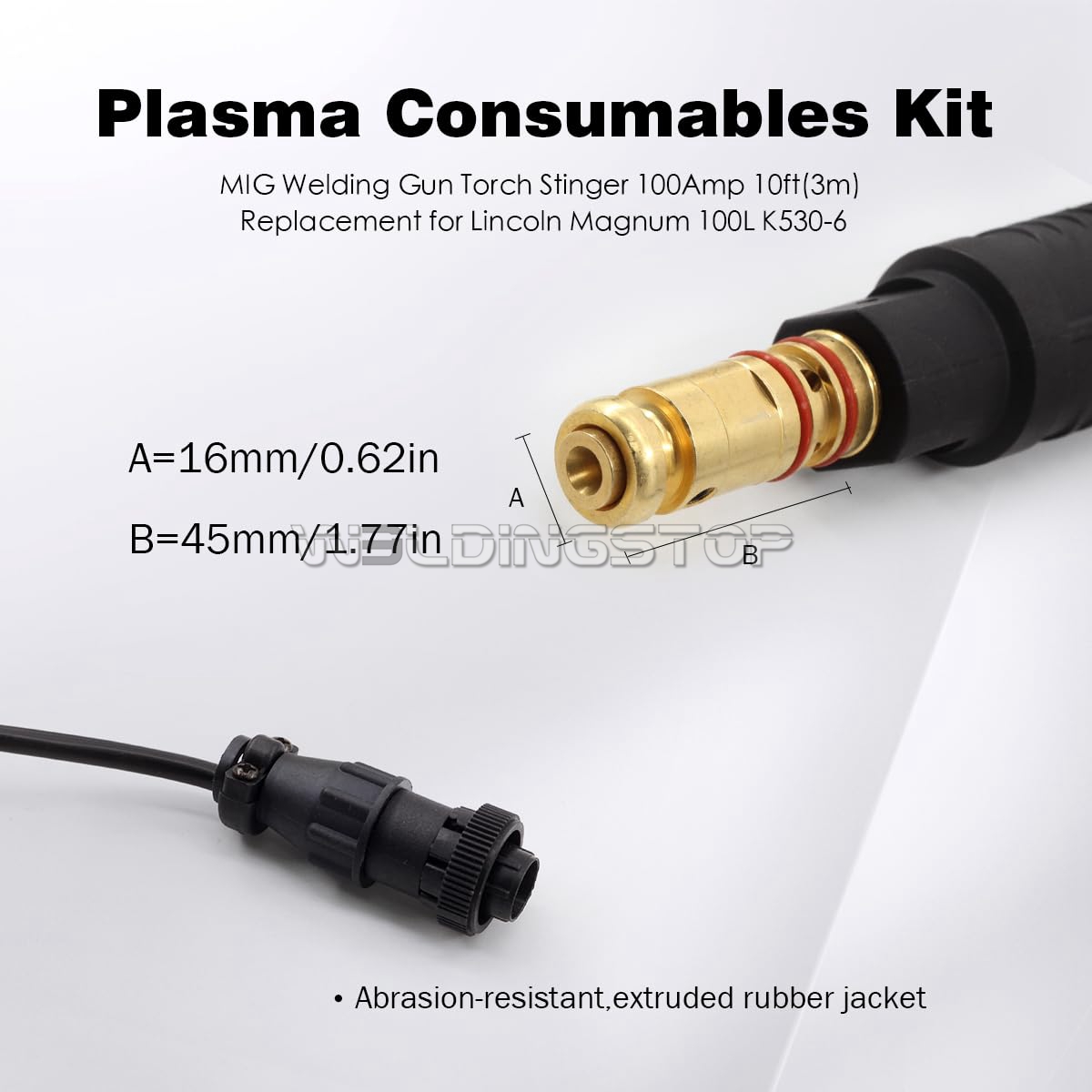 Lincoln Mig Welding Gun 100Amp 10Ft Welding Torch Stinger Replacement For Lin