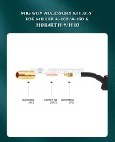 WedingStop MIG Welding Kit 169715 Gas Nozzle 169716 Gas Diffuser 0.035'' 00068 Contact Tips for Millermatic M-10/15(M-100/150) Hobart H-9/10 24PK