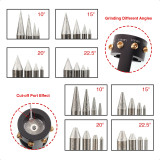 WeldingStop TIG Tungsten Sharpener Head Tool Tungsten Grinder for TIG Welding with 4 Cut-Off Slot Multi-Angle & Offsets TIG Welding Tool