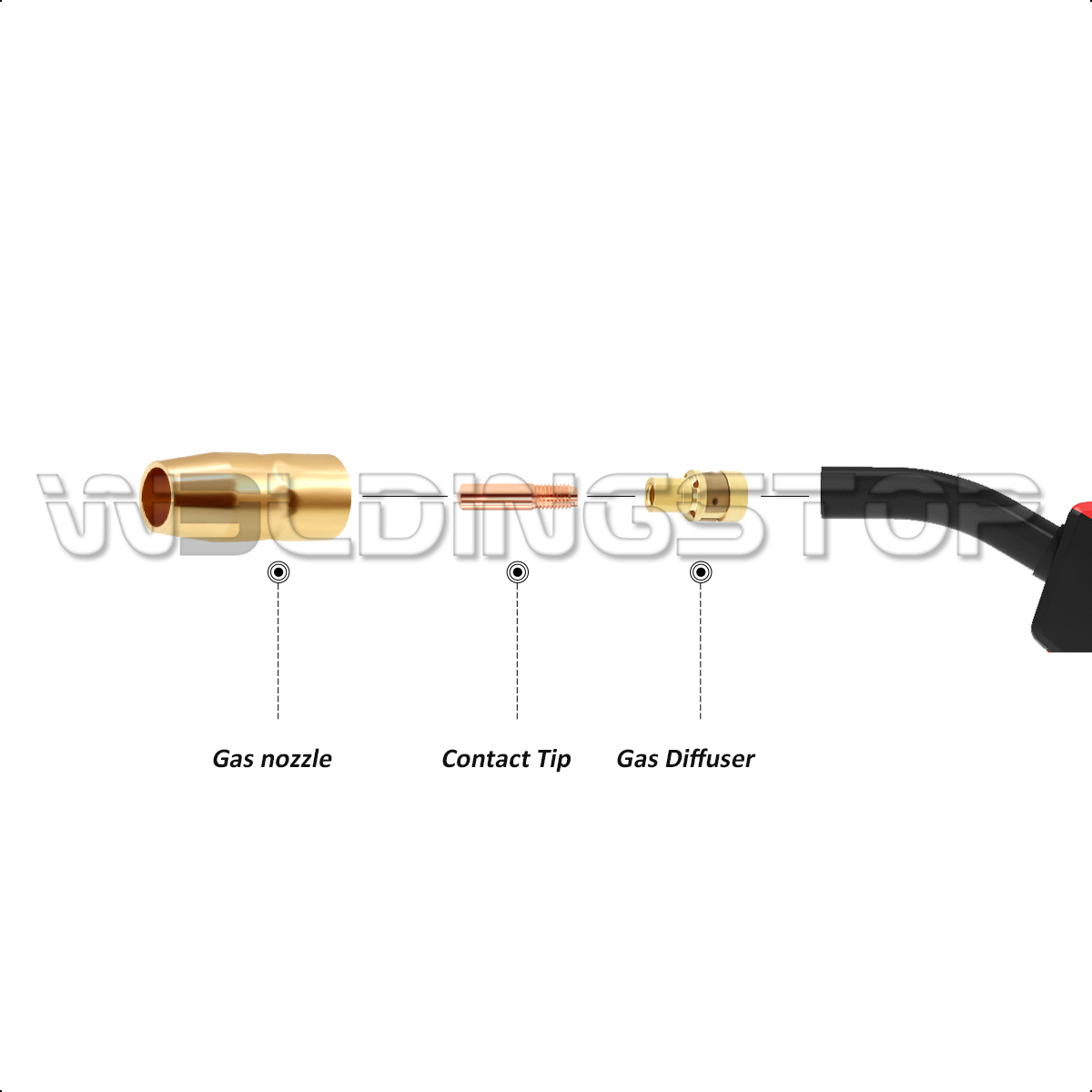 MIG Welding Gun Accessory Kit 169716 Gas Diffuser for