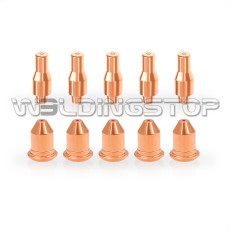WeldingStop Electrode 56576 Nozzle 56811 Tips 0.035’’ 0.9mm for Harbor Freight Titanium 45 Cutter IPT-45 Plasma Cutting torch 45Amps 10pcs