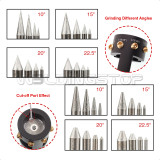 WeldingStop TIG Tungsten Sharpener Head Tool Tungsten Grinder for TIG Welding with 4 Cut-Off Slot Multi-Angle & Offsets TIG Welding Tool