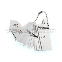 WeldingStop Angle Gauge 18 Pieces Set Template Gage Inspection Tool Laser Engraving Stainless Steel