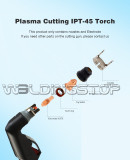 WeldingStop Electrode 56576 for Harbor Freight Titanium 45 Cutter IPT-45 Plasma Cutting torch 45Amps