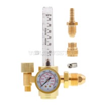 WeldingStop Argon CO2 MIG TIG Flow Meter Gas Regulator Gauge 0-60CFH CGA580 fit MIG TIG Welding