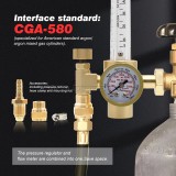 WeldingStop Argon CO2 MIG Welding Regulator CGA-580 0-60 CFH Flow Meter Gauge with 6.5FT Gas Welding Hose for MIG/TIG Welding