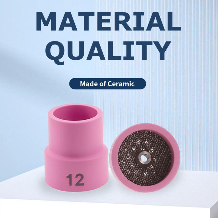 WST-40069+71-2 WeldingStop 2pcs #12 TIG Welding Cup Pink Ceramic Cup 3/32'' Diffuser for WP-9 WP-20 WP-25 Series TIG Welding Torch Accessories - WeldingStop product image 2