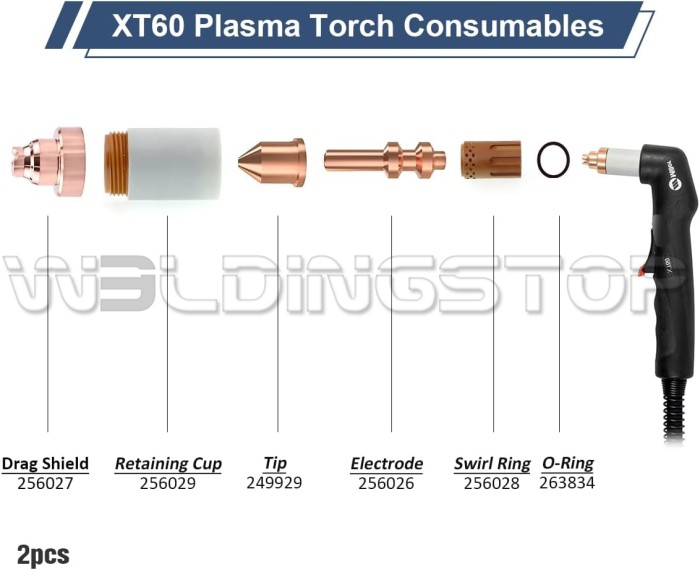 WSP-20039 WeldingStop 256027 Drag Shield Compatible with Miller XT60 Plasma Cutting Torch Consumables 1pc - WeldingStop product image 4