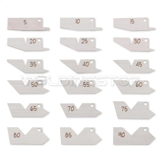 W.S. Stainless Steel Angle Gage 18pcs set Inspection Gauge Machinist Tool