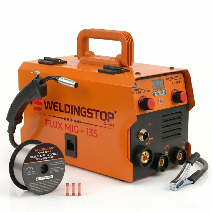 135A MIG Welder, 110V Flux Core MIG/Lift TIG/Stick 3-in-1 Welding Machine IGBT Inverter Welder