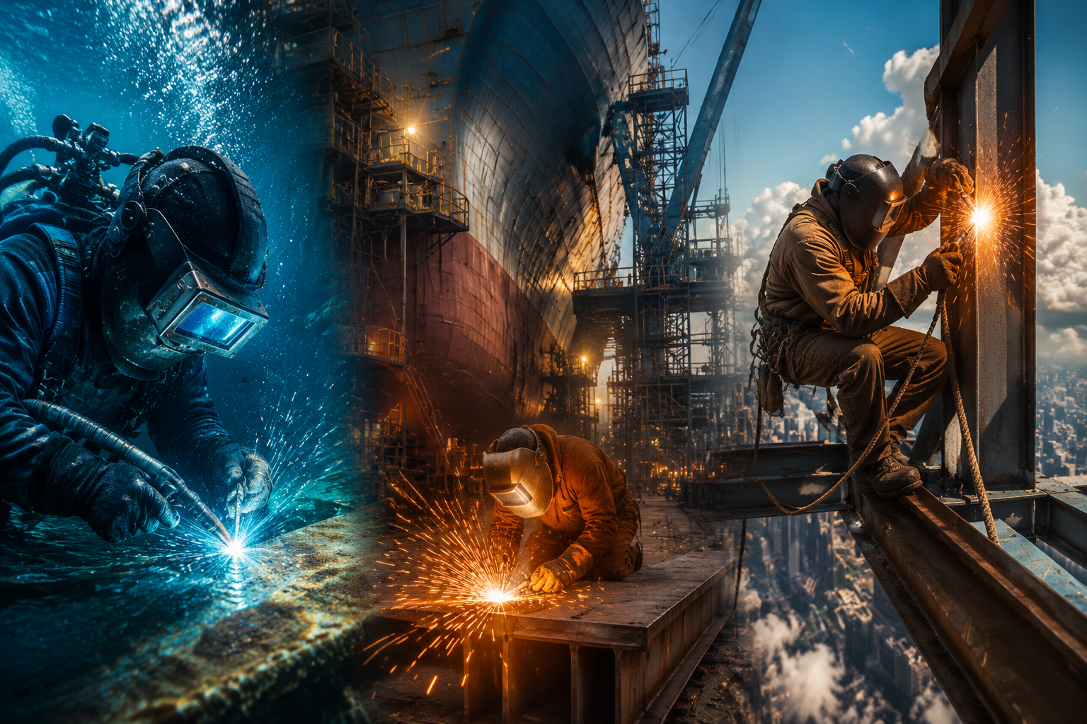 Arctic welding scene