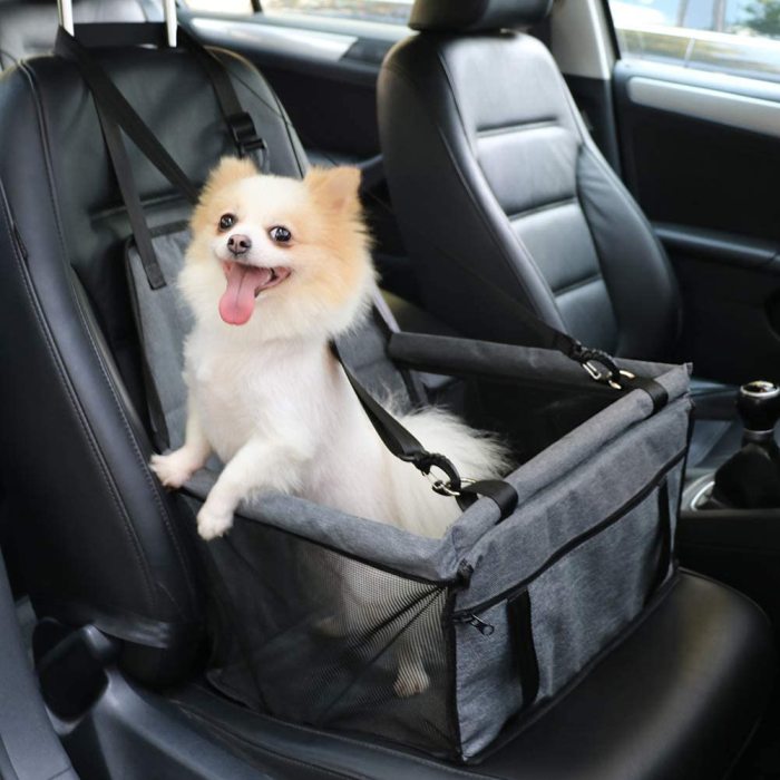 Pet Car Booster Seat For Dog Cat Portable And Breathable Bag With Belt Carrier Safety Stable Travel Look Out Clip On Leash Storage Pockage - Best Car Seat For Tiny Dogs