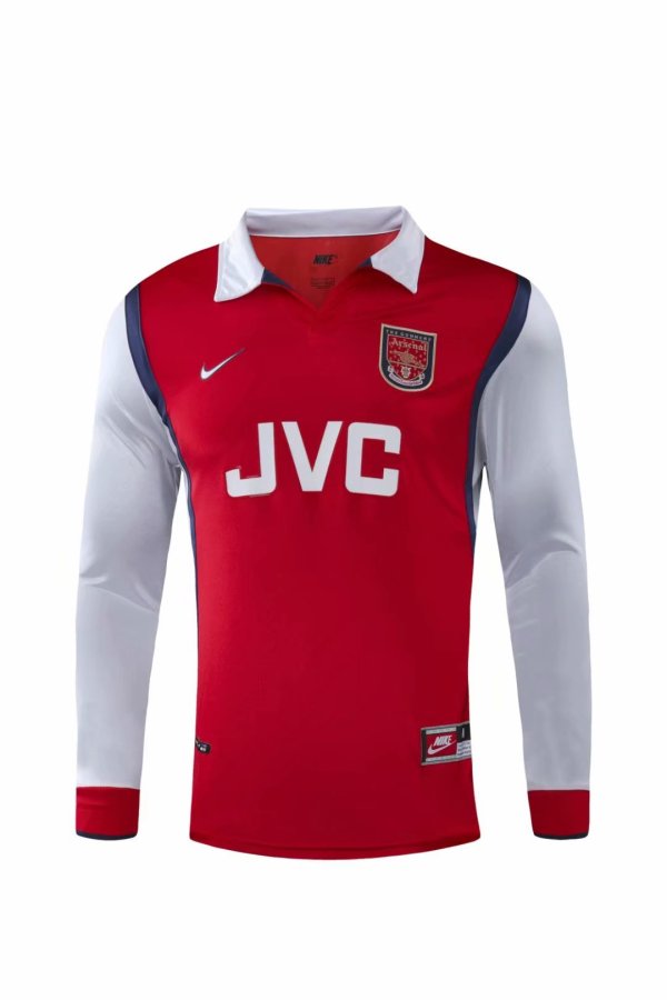 1998 Arsenal Home Adult Retro LS Soccer Jersey