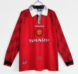 1996-1997 Man United Home Adult Retro LS Soccer Jersey