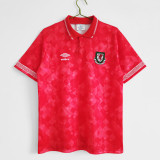 1990-1992 Wales Home Adult Retro Soccer Jersey