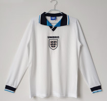 1996 England Home Adult Retro LS Soccer Jersey