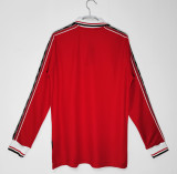 1998-1999 Man United Home Adult Retro LS Soccer Jersey