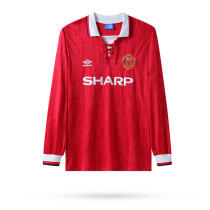 1992-1994 Man United Home Adult Retro LS Soccer Jersey