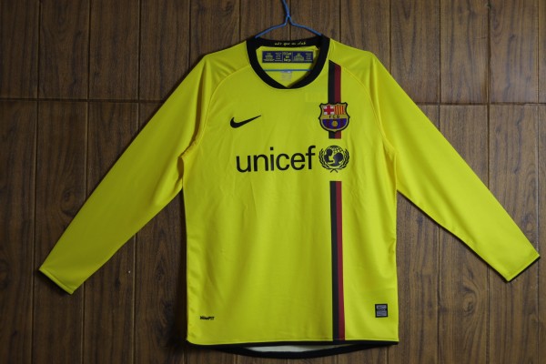 2008-2009 Barcelona Away Adult Retro LS Soccer Jersey