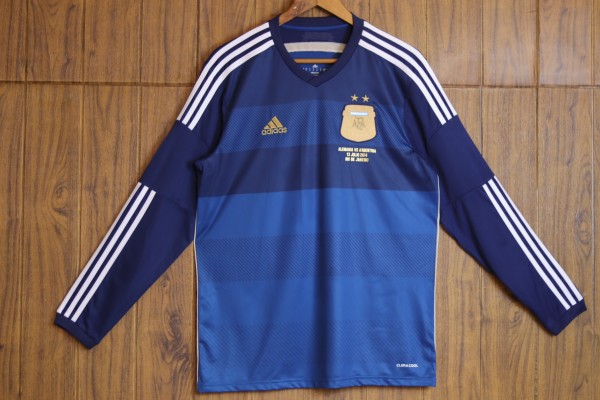 2014 Argentina Away Adult Retro LS Soccer Jersey