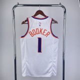 2023 Phoenix Suns White Devin Booker #1 Adult NBA Jersey