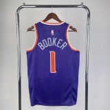 2023 Phoenix Suns Purple Devin Booker #1 Adult NBA Jersey