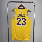 2023 Los Angeles Lakers Yellow LeBron James #23 Adult NBA Jersey