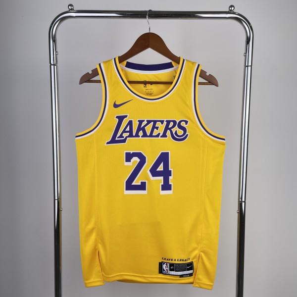 2023 Los Angeles Lakers Yellow Kobe Bryant #24 Adult NBA Jersey
