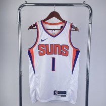 2023 Phoenix Suns White Devin Booker #1 Adult NBA Jersey