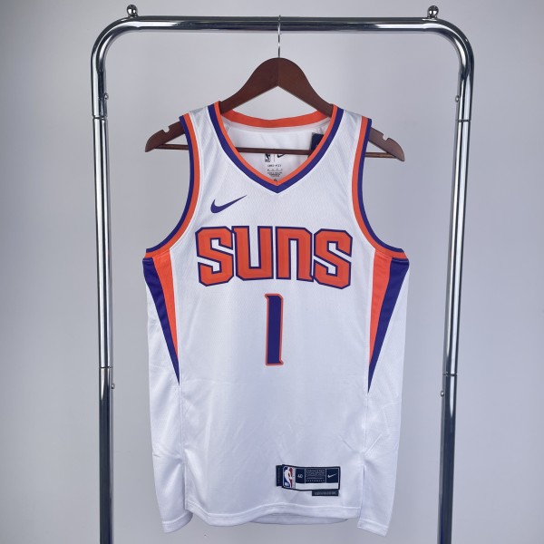 2023 Phoenix Suns White Devin Booker #1 Adult NBA Jersey