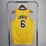 2023 Los Angeles Lakers Yellow LeBron James #6 Adult NBA Jersey