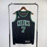 2023 Boston Celtics Black Jaylen Brown #7 Adult NBA Jersey